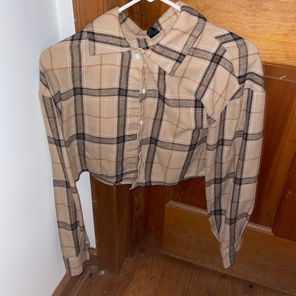 Brown button up
